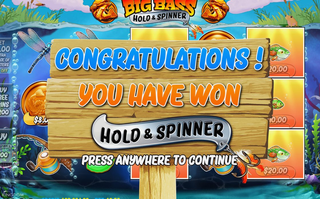 Hold & Spinner im Fischnetz mit MONEY-Symbolen und Respins